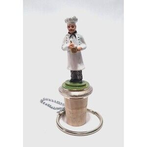 Wine Things Unlimited Chef Themed Wine Bottle Stopper 3.25 Inches Tall